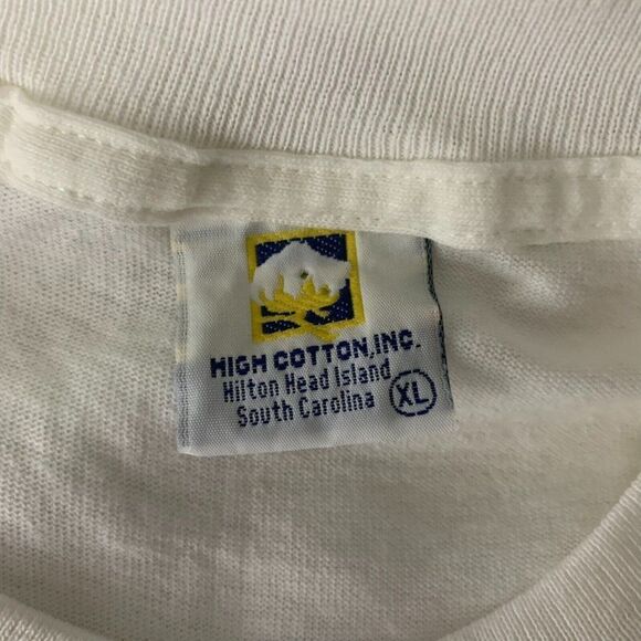 Vintage 90s Elvis Stamp Crewneck T Shirt XL White Single Stitch Short Sleeves - Picture 8 of 8